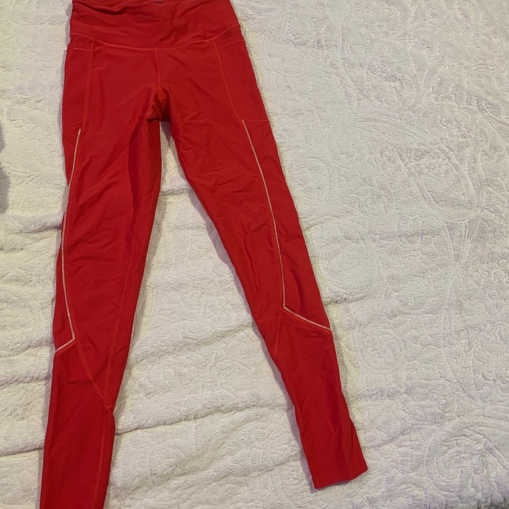 red victoria’s secret leggings